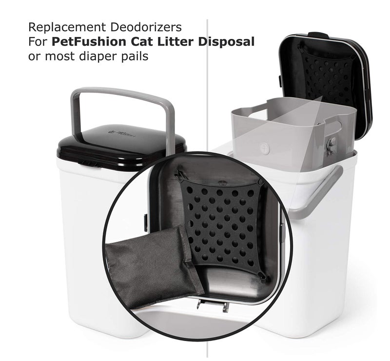 BMBU Bamboo Charcoal Deodorizer Bag for Litter Disposal Box/Diaper Pails (4 Pack) - Replacement Inserts for PetFushion Portable Cat Litter Disposal - Absorb and Eliminate Odors/Smells - Image 2